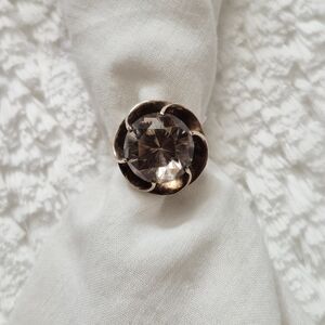 Estate 14k Yellow Gold Smoky Topaz Cocktail Ring